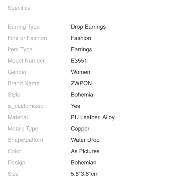 Rose Floral Leather Teardrop Bohemian Earrings - Picture 2 of 2